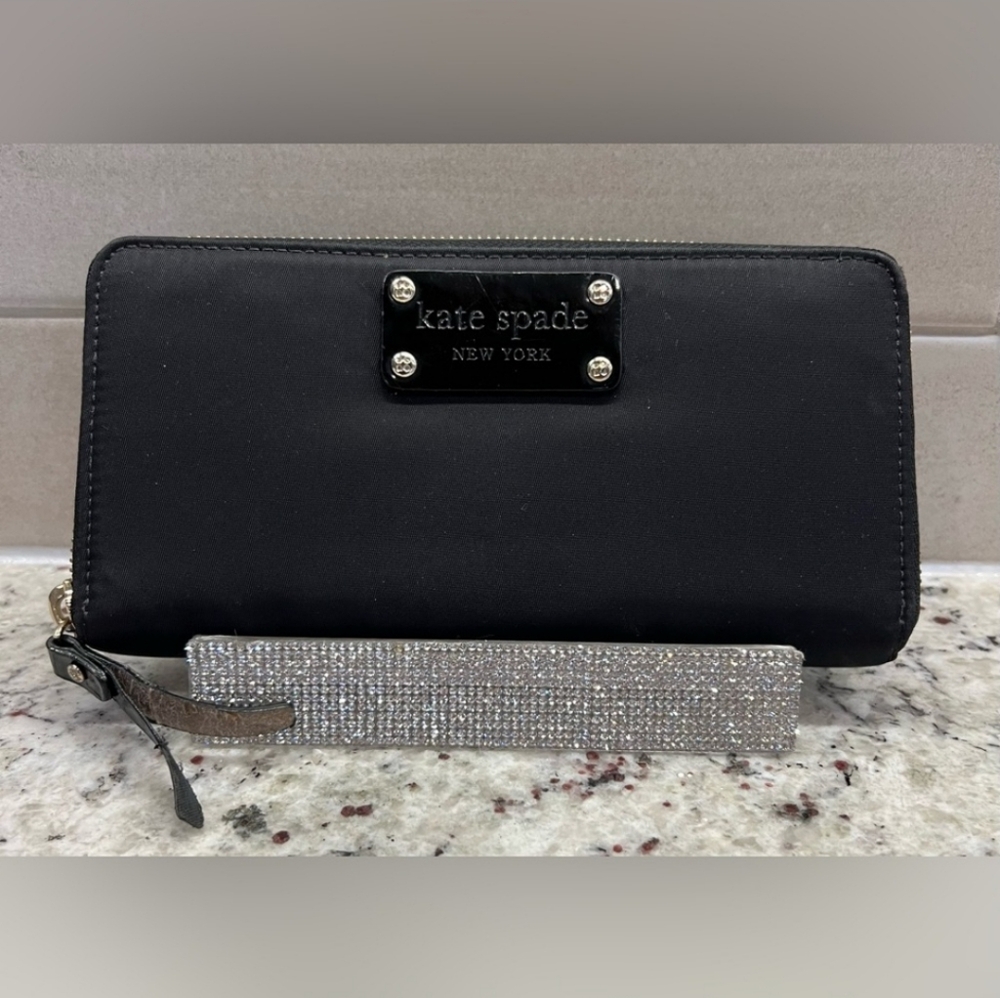 Kate Spade Black Long Zip Women's Wallet